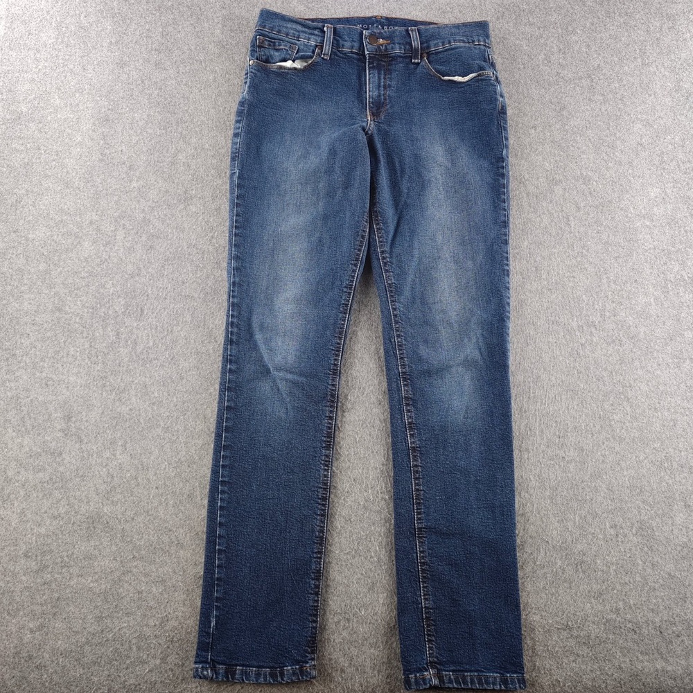 Mott & Bow Boyfriend Jeans Womens 27x30 Blue Denim Slim Straight Leg Pants - Picture 1 of 9